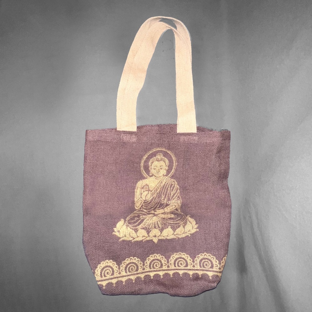 Brown Canvas Buddha Tote